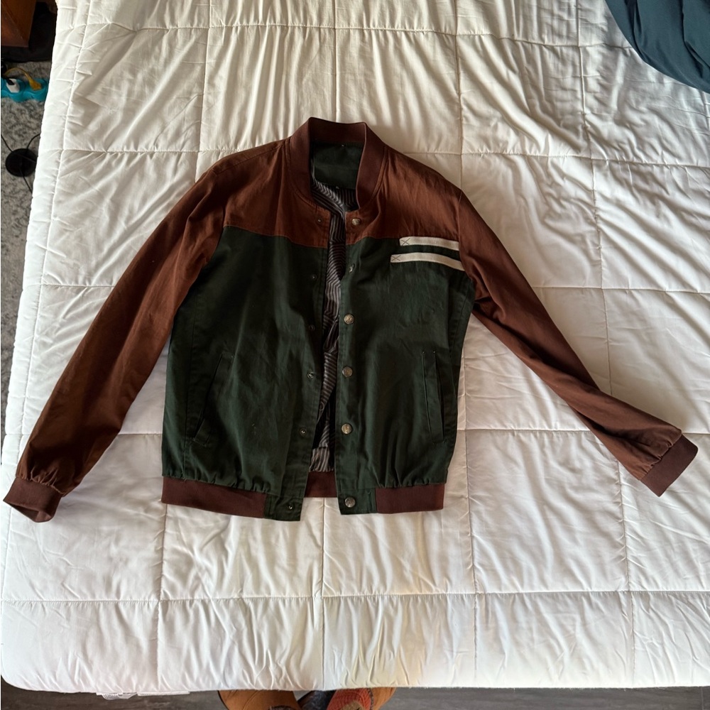 Natural tones bomber jacket